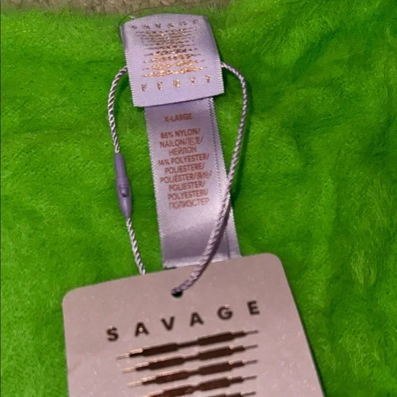 Savage X Fenty Neon Green Textured Set